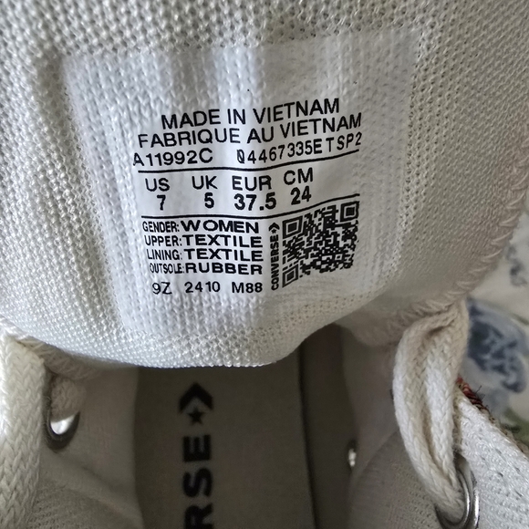 Converse Chuck Taylor All Star Lift Platform Floral Tapestry High Top Size 7 - Picture 5 of 5